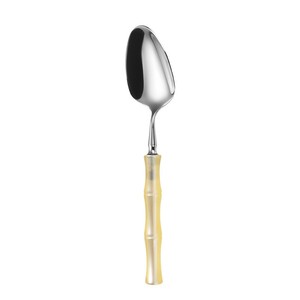Juego de cubiertos de acero inoxidable 304 con diseño de bambú acrílico para carne, postre, sopa, cuchara, tenedor, cuchillo, duradero, para fiestas. - Product Image 4