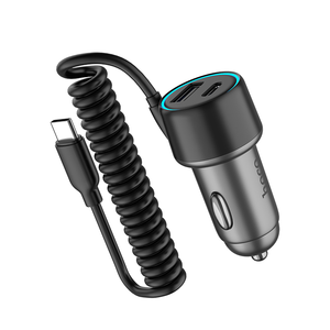 Le plus récent chargeur de voiture USB double auto-rétractable avec charge rapide et chargeur de voiture rétractable Smart IC <span class=keywords><strong>Carplay</strong></span> - Product Image 2