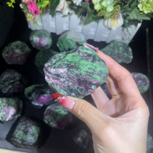 Hot Bán Nguyên Liệu Tự Nhiên Tinh Thể Ruby Trong Zoisite Khoáng Sản Mẫu Nguyên Đá Cụm - Product Image 3