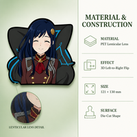 Venta caliente 3D Lenticular Anime Pegatinas personalizadas para el coche Teléfono Póster Fabricación de suministro directo de fábrica Anime Pegatinas impermeables