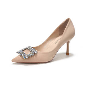 7888C-118 Zapatos de Tacón Alto para Mujer, de Gamuza con Pedrería, Punta en Pico, Estilo Slip-On, Elegantes y a la Moda - Product Image 5