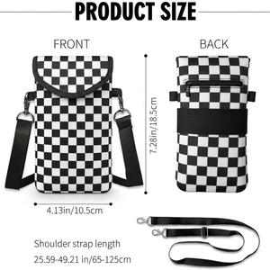 Elegante Custodia per Telefono in Neoprene Morbido, Borsa per <span class=keywords><strong>Cellulare</strong></span>, Contanti, Carte, Chiavi, Chiusura con Velcro, Borsa a Tracolla per Telefono - Product Image 3