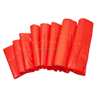 Sacs en plastique rouge personnalisés avec logo pour l'emballage de vente au détail