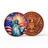 Pièce de monnaie américaine personnalisée en cuivre pur .999 de 1 oz, pièce commémorative 3D Aigle Statue de la Liberté pour collection ou cadeau