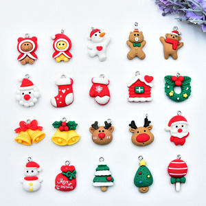 Tema navideño Kawaii resina Flatback Charms Santa Claus Ángel estatuilla para SLIME Craft juguetes joyería y DIY bolsa fabricación de zapatos - Product Image 1