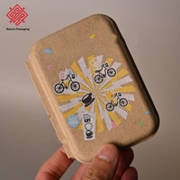 Boîtes en papier pulpe biodégradable écologiques pour l'emballage de bijoux, accessoires, articles de première nécessité, bagues, colliers, savon artisanal