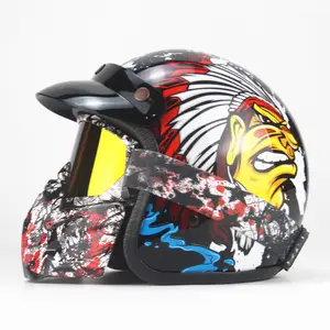 open电动摩托车头盔双和单镜头面罩摩托头盔自行车男女滑板车Moto Casco