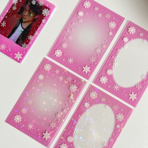 Winter Sonata Serie PVC Schneeflocken-Kartenhüllen Aufkleber Mädchen Album Kleine Karten Schutzhüllen Mehrfarbig Modisch - Product Image 4