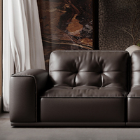 Ensemble de canapés modulaires en cuir de luxe moderne, design en forme de L, pour la maison, le bureau, l'appartement et l'hôtel, cuir véritable
