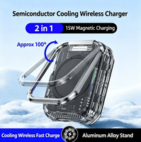 Refroidisseur de téléphone magnétique à semi-conducteurs AntarcChill avec chargeur sans fil 15W, support pliable, charge à basse température pour le gaming