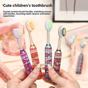 Brosse à dents pour enfants mignonne avec poils souples, brosse à dents pour enfants, brosse à dents pour enfants en cristal, brosse à dents pour bébé, brosse à dents souple - Product Image 2