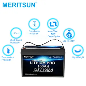 12v Lifepo4 Car Battery 100AH 200AH 300AH LCD 12V 24V Certified Lithium-ion Phosphate Battery