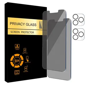 Cerâmica de Privacidade Telefones I phone 7 8 10 X XR 3D 9H Impressão Lente Da Câmera 12 pro max Protetor de Tela De Vidro Temperado para o iphone 13 14