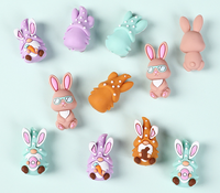 Nouveau dessin animé lapin forme bébé anneau de dentition mâcher Silicone Focal perles en vrac pour stylo fabrication de bijoux sucette chaîne Clip accessoires