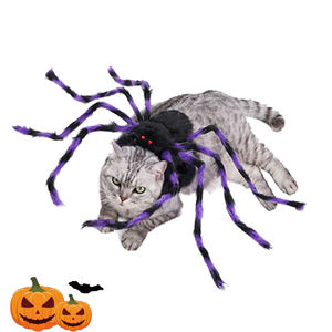 Venta al por mayor de abrigos y chaquetas de diseño de araña de dibujos animados de invierno de poliéster ecológico para mascotas disfraz de Halloween - Product Image 5