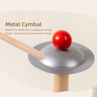 Montessori Wooden Early Education Hand Drum Multi-functional Kids Three Layer Wooden Drum Set Toy Musical Instrument for Child