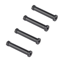 Kit de colonnes de fixation moteur hexagonales M5x65mm noires avec bride, 8 vis et 4 rondelles pour moteur à essence d'avion RC