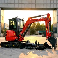 Mini-excavatrice hydraulique Euro 5 de 3,5 tonnes avec pince, vente en gros