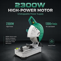 Scie à découper à froid industrielle 14 pouces, 2300W, haute puissance, pour barres d'acier, capacité de coupe de 120 mm, machine à scier le métal portable