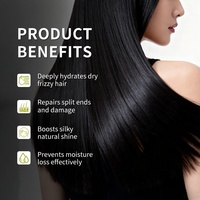 Minyak Shea Butter untuk Rambut Anti-Kusut, Minyak Zaitun, Minyak Jojoba, Vitamin E, Minyak Esensial Perawatan Rambut untuk Rambut Bercabang