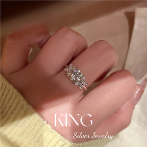 King Silver Jewelry Butterfly <b>Ring</b> And Necklace Set S925 Sterling Silver Women's Fashion Gift Jewelry - Product Image 3