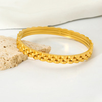 Bracelet de montre en acier inoxydable de style Instagram, transfrontalier Europe-Amérique, plaqué or 18 carats, tendance