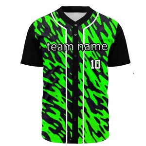 Uniforme de baseball haut de gamme, maillot d'équipe personnalisé OEM avec logo frontal à motif animal/lettre, 100% polyester, impression numérique, vente en gros - Product Image 1