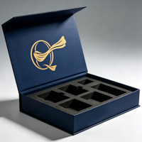 Boîte cadeau magnétique personnalisée recyclable pour ensemble de soins de la peau, emballage en papier rigide, fermeture magnétique, ruban, laminage mat, éponge
