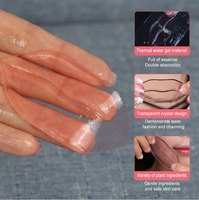 Masque de nuit repulpant pour les lèvres en hydrogel biologique végétalien rose hydratant à l'aloe vera et au collagène cristallin