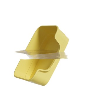 <b>Cat</b> Litter <b>Box</b> Rectangle Semi Enclosed PP Material Open Space Air Circulation <b>Cat</b> Toilet - Product Image 2