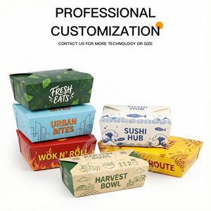 Caja Bento Desechable de Papel para Comida en Vuelo, con Relieve, para Preparar Comidas, Ideal para <span class=keywords><strong>Sushi</strong></span>, Práctica para Llevar Comida para Llevar - Product Image 3
