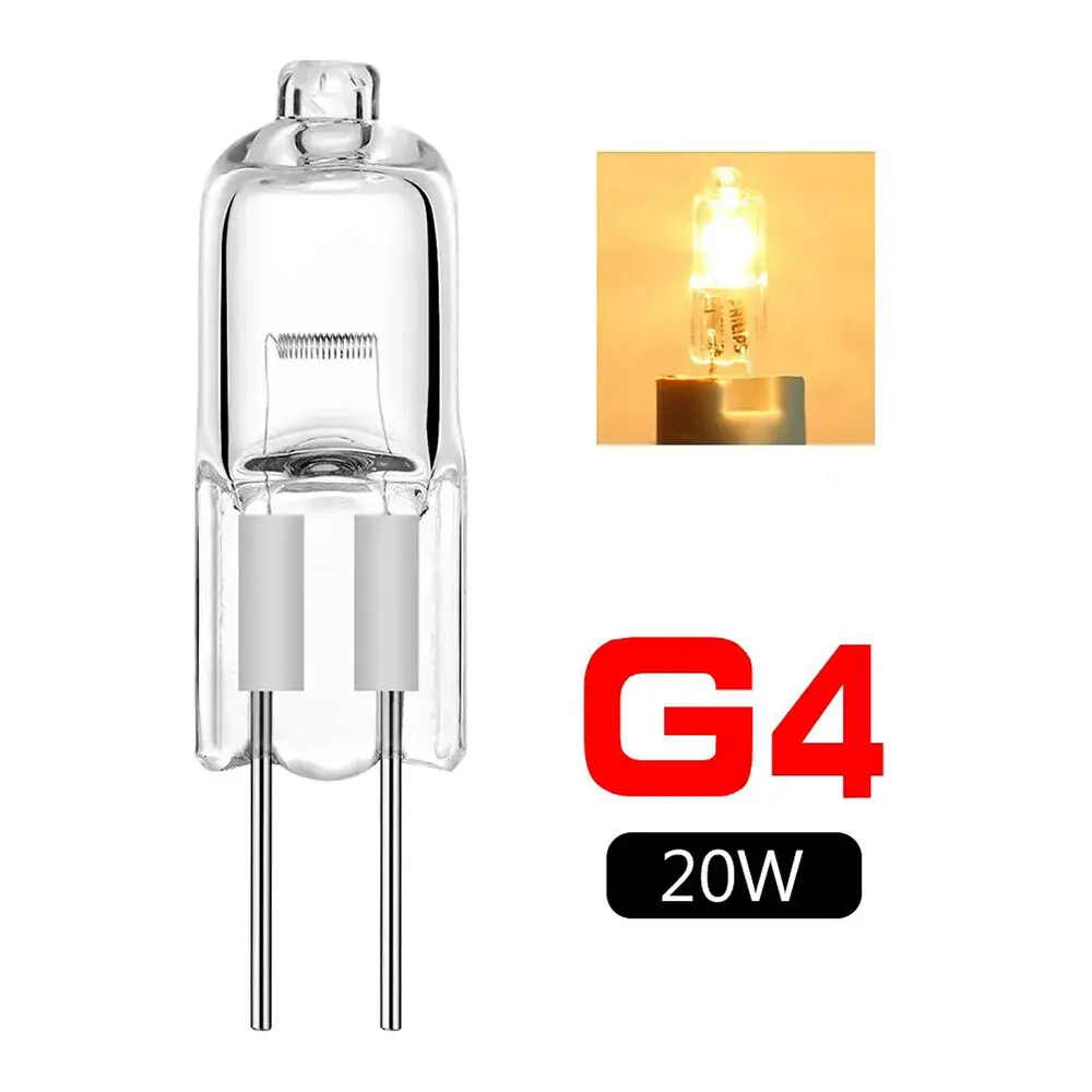35W G4 Bombilla halógena 24V Fuente de luz LED AC/DC Powered G9 Tipo de base Cuerpo de lámpara de vidrio para iluminación de almacén