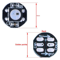 Panneau LED DC5V WS2812B, adressable individuellement, blanc/noir, PCB WS2812B, 10mm x 3mm, lot de 100 pièces, SMD5050 intégré