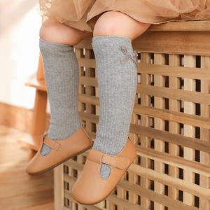 Bonypony autunno inverno bambino bambini <span class=keywords><strong>calzini</strong></span> per bambini a coste adorabile fiocco senza cuciture cotone pettinato al ginocchio <span class=keywords><strong>calzini</strong></span> morbidi per bambine - Product Image 3