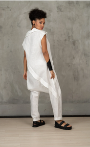 Mono largo de lino con cinturón medio para mujer de la mejor calidad, moda de verano, vestido de algodón 100% con decoración bordada, nuevo estilo africano - Product Image 2