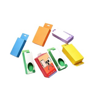 Boîte à double fente en carton blanc personnalisée pour emballage de masque et d'essence de maquillage, avec logo imprimé, boîte couleur pliable. - Product Image 2