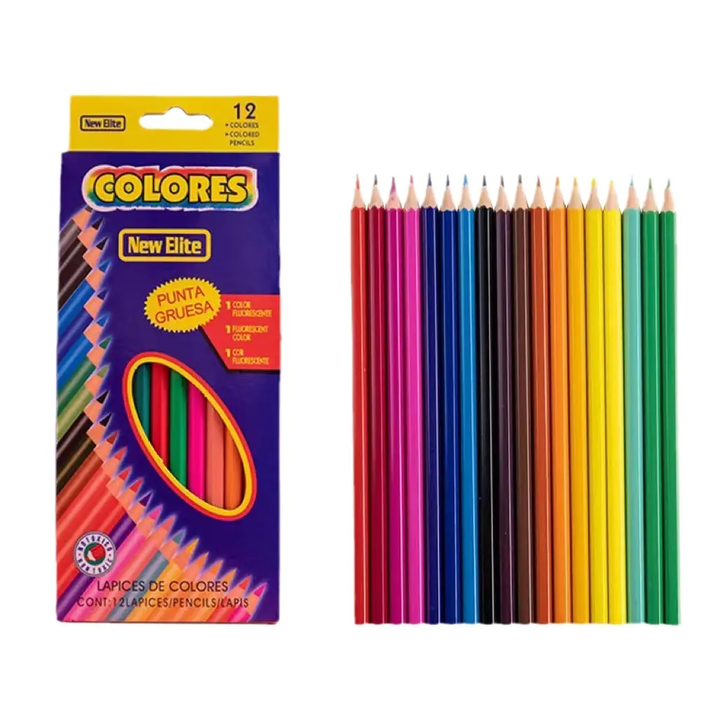 Yüksek kaliteli renk ahşap kutu ile kalem seti boyama kalem çocuklar için hediye Maped renkli kalemler