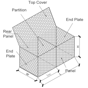 Cage en gabion en fil de fer galvanisé à faible teneur en carbone avec mailles hexagonales pour mur de rivière - Product Image 2