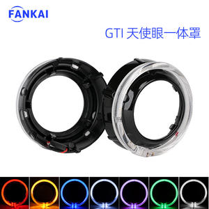 Fankai Cross-Border 3-Inch GTI Integrated Angel Eye LED Lens Decorative Cover Q5 Hai5 Universal Modified Headlight Accessory - Product Image 5