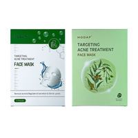 Feuille d'échantillon gratuit masque facial aux fruits thé vert aloe orange masque coréen hydratant masque de soins de la peau