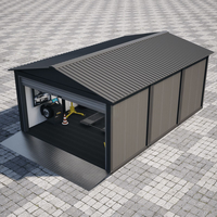 Garage préfabriqué rapide et détachable avec volet roulant personnalisé pour l'entretien et le stockage de véhicules