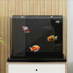 ตู้ปลาขนาดเล็กแบบตั้งโต๊ะ ทรงสี่เหลี่ยม ทำจากกระจก ใช้ได้ทั้งน้ำเค็มและน้ำจืด พร้อมระบบนิเวศครบวงจร เงียบพิเศษ - Product Image 4