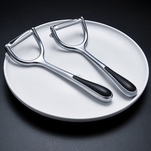 Stainless Steel Peeler 2 Pieces Multi Function Kitchen Fruit Vegetable Peeler Thickened Household Tool - Product Image 1