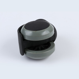 Roulettes de mobilier pivotantes de 2 pouces en nylon gris PU silencieuses pour chaise de bureau avec tige filetée et roulement simple - Product Image 4