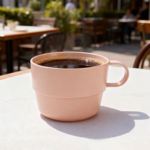 Tasses à thé en plastique de 7 oz, tasses à café durables et légères, tasses à boire pour enfants sans BPA, pour la maison, les pique-niques en plein air, le camping, tasses empilables - Product Image 1