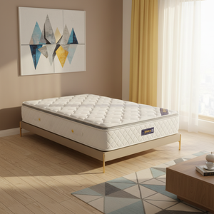 Colchón Híbrido Profesional y Duradero para Hotel, Tamaño Queen, Comprimido, con Resortes Bonnell, Transpirable, Muebles para Dormitorio, Garantía de 10 Años - Product Image 1