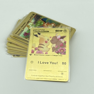 Tarjetas de Juego de Metal de Acero Inoxidable de Alta Calidad con Diseño Personalizado Gratuito, Pikachu Te Amo - Product Image 2