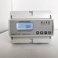 Meter Energi Tiga Fasa DIN Rail AMR IoT 380V 100A Digital KWh Meter untuk Smart Grid dengan Pembacaan Jarak Jauh Cerdas