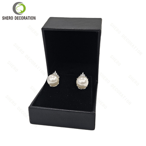 Wholesale Elegant Black PU Leather <b>Ring</b> <b>Box</b> Velvet Lining Square Flip Top Jewelry Presentation <b>Box</b> with Gold Logo - Product Image 1