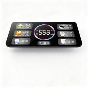 Clavier à membrane personnalisé pour panneau de commande de distributeur d'eau, avec préréglages de température pour thé, café, lait, en PVC/PET adhésif - Product Image 3